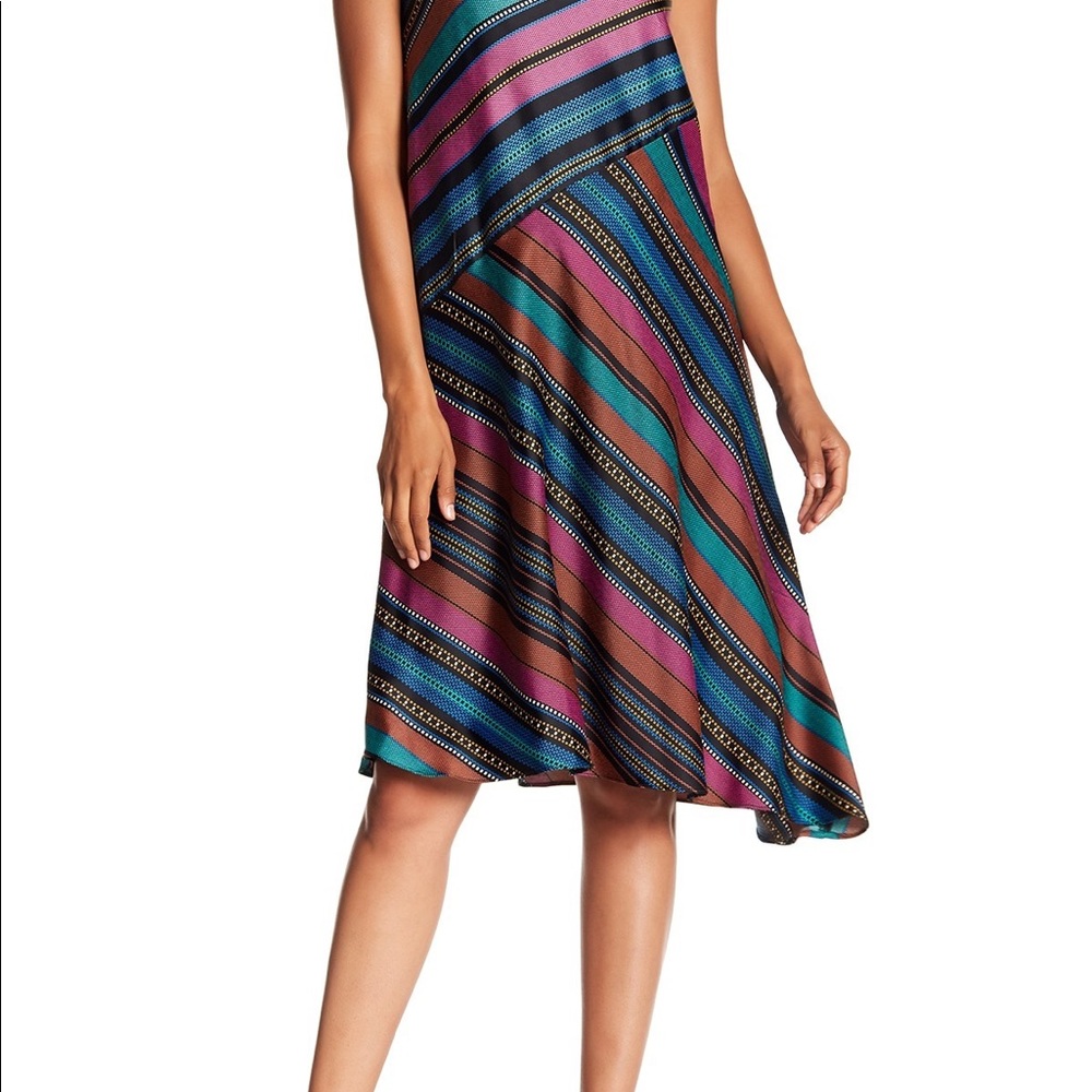 Maggy London One Shoulder Asymmetrical Dress Sz 6